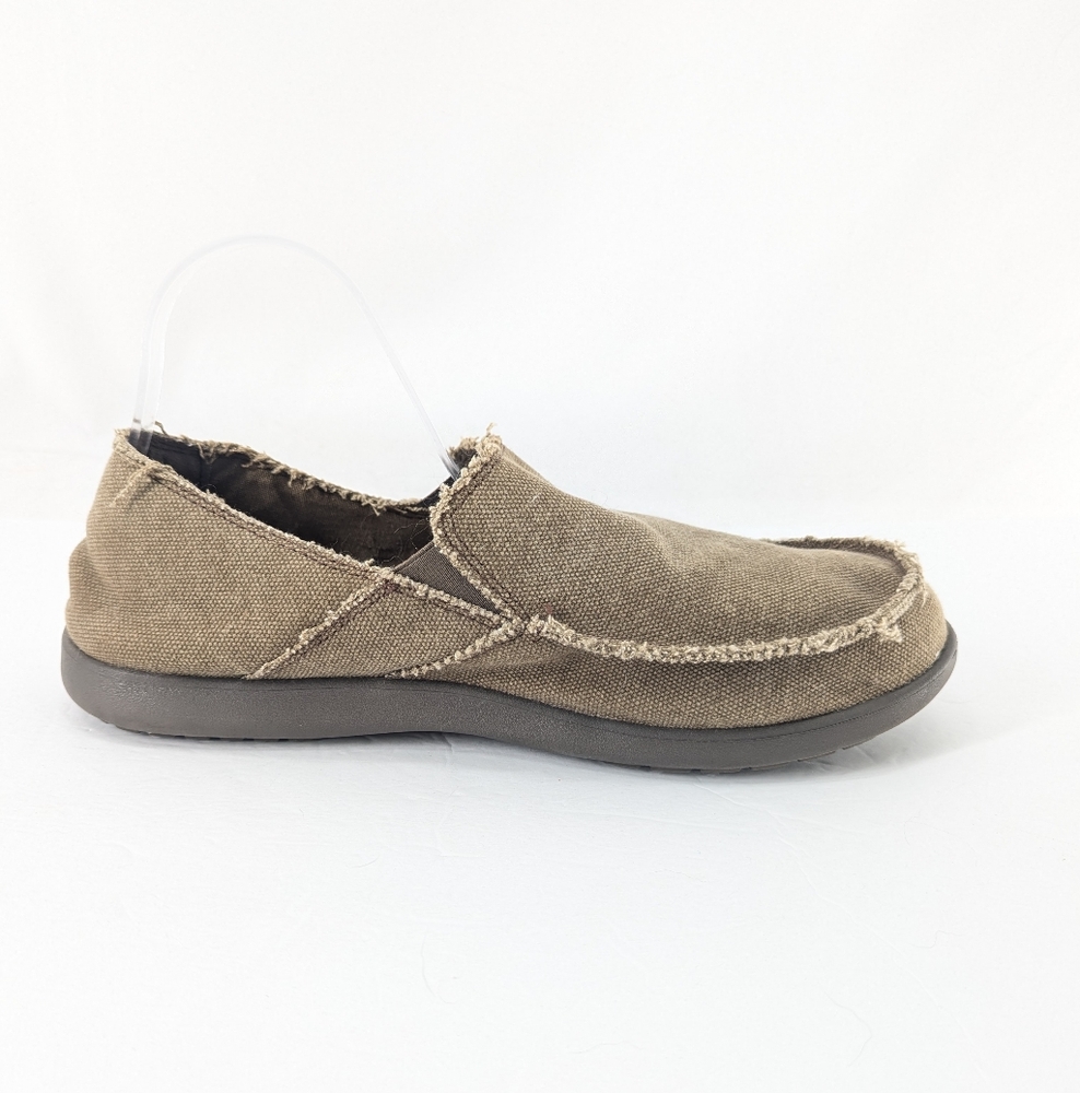CROCS Santa Cruz Casual Mens Slip On Shoe Brown Tan Size 13 - Picture 4 of 7